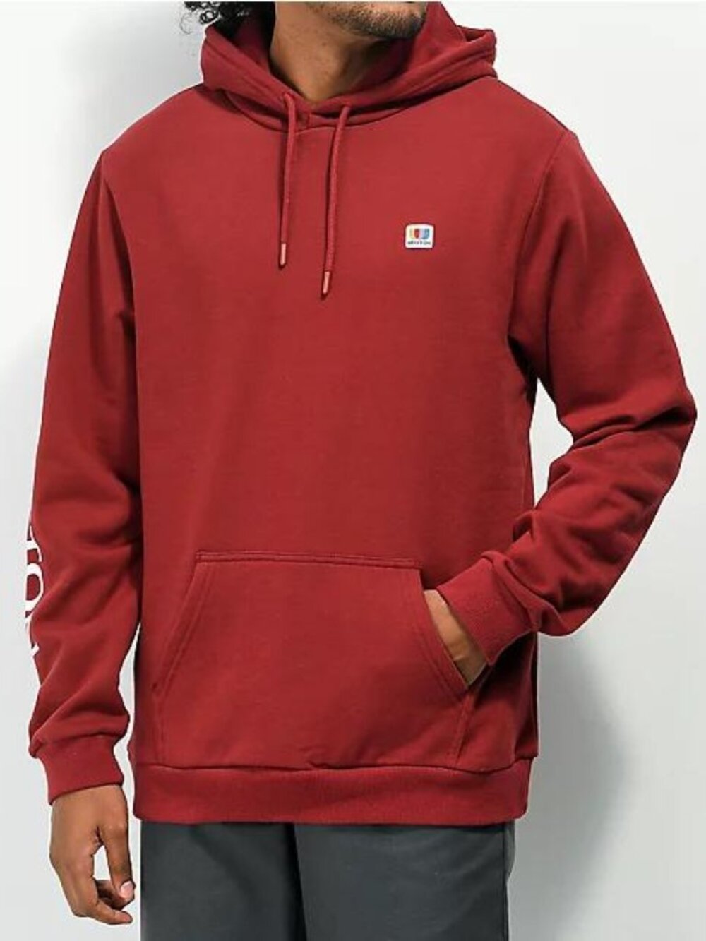 BRIXTON Hoodie Men's XL burgundy hooded sweatshirt EXTRA LARGE